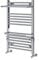 Kindre Chrome Heated Bathroom Towel Rail Vertical Radiator Ladder Design With Hangers – 800mm x 500mm
