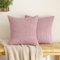 EMEMA Kordsamt Kissenbezug Granulat Dekorative Sofakissen Dekokissen Kissenbezüge Couchkissen Kissenhülle Weich Kissen Bezug Zierkissen für Sofa Couch Wohnzimmer 2er Set 50x50 cm Rosa Lila