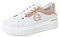 QUEEN HELENA Scarpe Basse da Ginnastica Sneakers Casual con Plateau Leggere Donna X28-5 Rosa 41