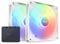 NZXT F140 RGB Core Twin Pack - RF-C14DF-W1 - 2 x 140mm Hub-Mounted RGB Fans with RGB Controller - 8 Individually-Addressable LEDs - Semi-Translucent Blades - High Static Pressure & Airflow - White