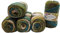 500 Gramm Ilkadim Export Burcum Batik Wolle mehrfarbig mit Farbverlauf, 5 x 100 Gramm Acryl Strickwolle bunt (grün beige 4684)