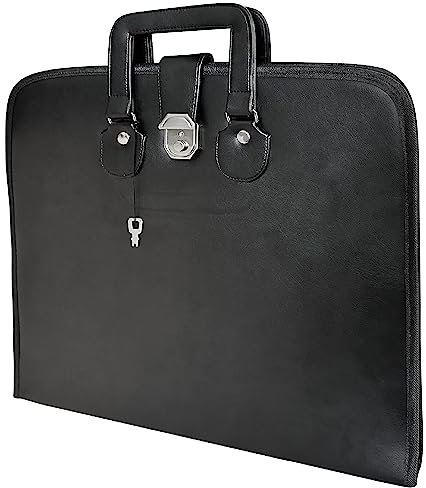 THE MASONIC COLLECTION - MM Soft Case im Aktentaschen-Stil – Hergestellt aus Kunstleder – Wasserabweisend - Ideale Freimaurer Geschenke für Männer