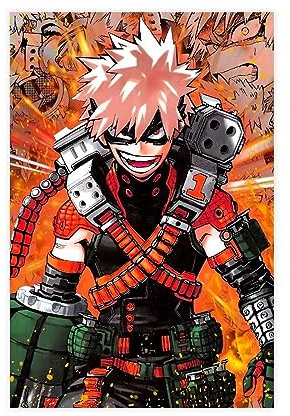 TONFON Katsuki Bakugo My Hero Poster & Academia Poster Leinwand Poster Schlafzimmer Dekor Sport Landschaft Büro Zimmer Dekor Geschenk ungerahmt 30 x 45 cm