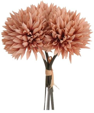 matches21 Schöne Dahlie Kunstblume aus Kunststoff - künstliche Blume für Hochzeit Deko in rosa - Hübscher Kunstblumenstrauß wie echt Ø 8 x 20 cm