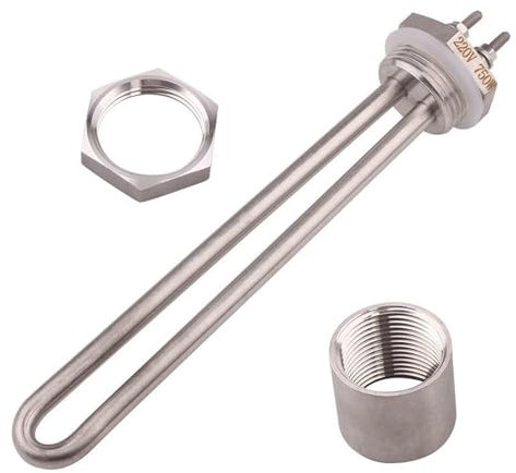 Heating Element DN25 Heating Element DC Electric Water Heater Immersion Boiler Screw Plug Heater With 1 BSP Thread 220v 750W 1KW 1.5KW (Color, Size : 1kw)