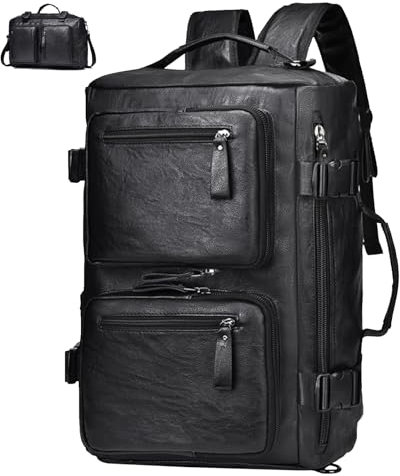 BAGZY Zaino Uomo Pelle, 24 Ore Uomo Ventiquattrore Porta PC 14 Pollici Zaino Wizzair 40x30x20 Uomo Borsa Business Uomo Borsa Porta PC Uomo Borsa Lavoro Uomo Porta Laptop Borsa da Scuola Portatile