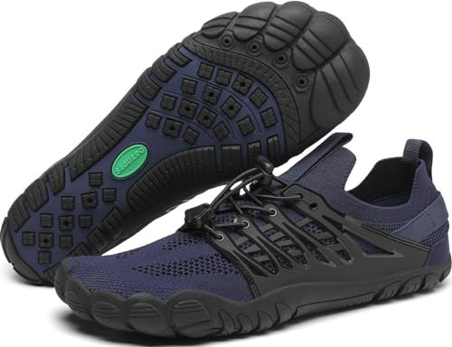 SAGUARO Badeschuhe Damen Herren Wasserschuhe Leicht Schwimmschuhe Schnell Trocknend Atmungsaktiv Strandschuhe Aquaschuhe rutschfeste Outdoor Barfußschuhe für Frauen Männer, Marineblau, 39 EU
