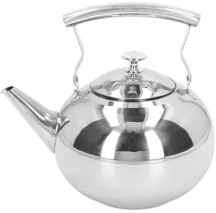 Théière En Acier Inoxydable, Bouilloire à Gaz Avec Filtre Amovible, Théière à Poignée Anti-chaleur Pour la Maison, la Cuisine, la Salle à Manger, le Café de Voyage, la Théière à Feuilles Mobiles(2L)