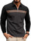 Ryehack Men's 1/4 Zip Polo Shirts Casual Long Sleeve Tops Raglan T-Shirt Golf Shirt Regular Fit S-3XL