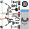 wolfman Bogenschießen Compoundbogen Set Erwachsene 20-70 LBS Jagdbogen Bogenfischen Compound Bogen und Pfeil Set mit Zubehör für Jagd Zielschießen Praxis Links Rechtshänder (Tarnung Linkshänder)