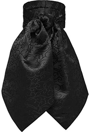 Nothing but Love Ascot Krawatte Halstuch elegante Herren Mode Business-Accessoires mit stylischem Design (Schwarz)