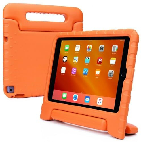KNEKT SHOCKPROOF TOUGH EVA SOFT FOAM STAND CASE FOR APPLE iPAD TABLET 10.2'' 9th GENERATION (ORANGE)
