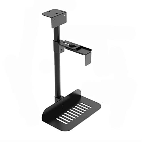 Support unité Centrale Support CPU sous le bureau – Support universel for boîtier PC, support mural réglable for PC avec pivot à 360°, support de tour PC suspendu, cintre for ordinateur principal Supp