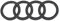 Audi 8Y5853742C716 Ringe Logo Emblem Aufkleber schwarz/anthrazit, nur für Limousine