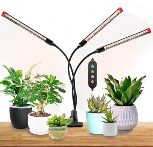 Orchbloom EU-Stecker Clip-Pflanzenlampe mit Zeituhr – 27W Hochleistungs-LED Vollspektrum Wachstumslicht für Indoor-Pflanzen, Bonsai, Gemüse & Sämlinge | Energieeffizient