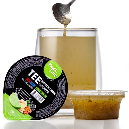 MEALTIME Packung mit 24 natürlichen Früchteteekonzentraten – trinkfertig – 100% natürliche Zutaten, keine künstlichen Zusatzstoffe, honigfreundlich (Ingwer mit Honig und Limette)
