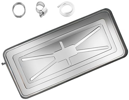 Air Conditioner Drip Pan, Portable Air Conditioners Stainless Steel Tray Condensate Water Drip Tray, AC Drip Cushion Air Conditioner Drain Hose Kit (Color : 93 * 45cm/37 * 18in)