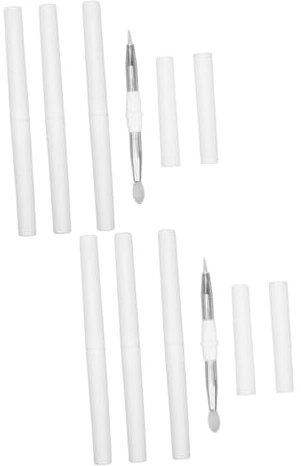 Didiseaon 8 Pcs Double Extrémité Silicone Liner Rouge À Masque À Applicateur Fard À Paupières Pinceau De Maquillage Multi-Usage Lèvre Silicone Pinceau De Maquillage Accessoire