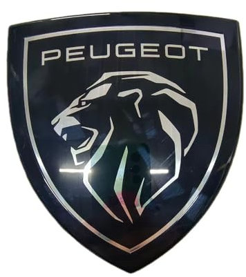 GWWXM Emblèmes Logo Voiture pour Peugeot 308 2021-2023 2024,Grille Avant de Calandre Nouveau Bouclier Autocollant Stickers Insigne Badge Decal Voiture 3D Métal Tuning Rechange Accessoires