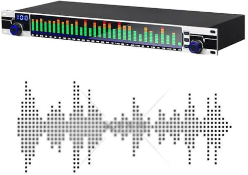 31-Band-Audiospektrumanalysator, 30-W-Grafik-Equalizer, DJ-Digitalmixer-Prozessor, Stereo-Equalizer, Echtzeit-Frequenzpegelanzeige, mit 10 voreingestellten Effekten, für Aufnahmestudio/KTV/Konzert