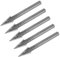 sourcing map 5pcs 30 Degree V-Groove Router Bit 10mm Dia with 6mm Shank, Alloy Carbide Tipped V Grooving Bit for Marble Jade Woodworking