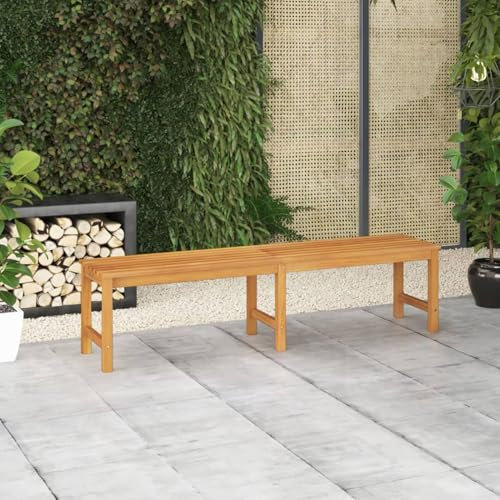 Juroupi Gartenbank 180 cm Massivholz Teak Holztruhe Garten Wetterfest Outdoor Bank Wetterfest