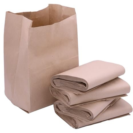 Bio-Kompostbeutel aus Kraftpapier, 10 Liter, 20 x 27 cm, 40 Stück, braun, kompostierbar