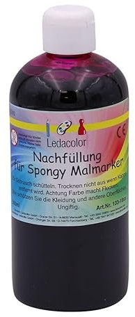 Spongy Malmarker | Nachfüllung 500 ml VIOLETT | Öko Filzstifte | Nachhaltige Stifte für Kinder [unbedenklich] | Schadstofffrei