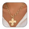 Calkkrer Goldene Kreuz Kette Damen, Goldene Kette Mit Kreuzanhänger, Kruzifix Halskette, Dicke Kette, Statement Kreuz Anhänger, Vintage Kreuz Kette Damen, Gold Schmuck Kreuz