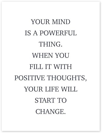 Your Mind is a Powerful Thing Poster von Typobox 13 x 18 cm Motivation Wanddeko