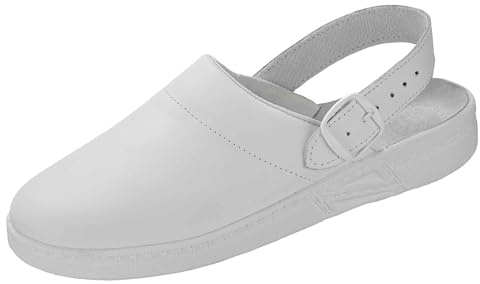 WiCa OB *lari* Clog Arbeitsschuhe in Übergrößen Weiß 34633 große Unisexschuhe, Größe:38