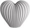 KOMODEKO | Verona Herz Vase Weiß – Blumenvase für frische & getrocknete Blumen – Dekorative Vase mit herausnehmbarem Wassereinsatz - Moderne 3D-gedruckte Designer Deko aus Biokunststoff