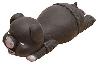 Anti Stress Schwein Quetsch Spielzeug 14cm, 145g, TPR-Leder, Schubkastein Schwein Stressball Antistressball Kinder Erwachsene Bälle Antistress Ball Quetschball Knautschball Knetball Wutball (Schwarz)