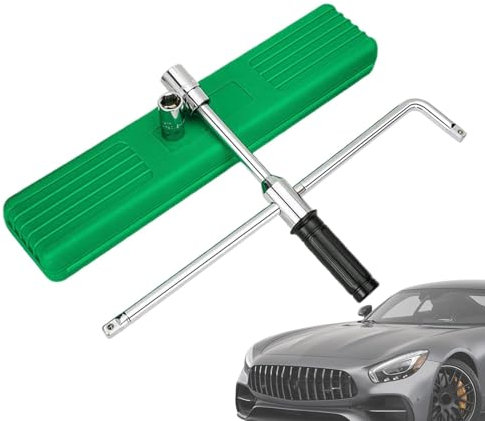 Tyre Nut Wrench Set, 4-Way Wheel Brace Wrench | Professional Wheel Brace Wrench with Storage Box, Extension Vehicle Wheel Nut Remover Socket Set for Bicycles, Cars, Au