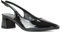 Womens Court Shoes Ladies Block Low Heel Point Toe Slingback Evening Black Patent Classic Pumps Shoes Size 7