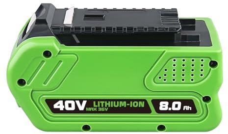 ZEERISA 8.0Ah 29462 29472 Lithium 40V Battery Replacement Compatible with GREENWORKS 40Volt 29472 29462 2901319 24282 (8.0Ah 1 Pack)