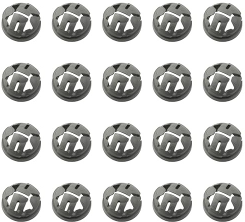 YTgilo 20PCS Nylon Push Button Push In Cable Connectors Iron Box Strike Through Wire Snap Fittings 1/2 Inch Opening For Cable Retention Wiring Power Distribution Panels Appliances
