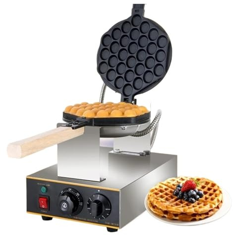 Electric Egg Bubble Waffle Maker Machine Commercial Eggettes Puff Cake Maker 1400W 360 Rotated Non-Stick Cake Snack High Performance