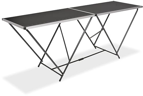 Nqyjm Folding MDF and Aluminium Wallpaper Table 200x60x78 cm