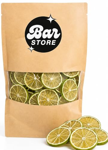 Fette di Lime Essiccate - Guarnizione Premium per Cocktail e Mocktail - 100% Naturale Senza Additivi - Rondelle di Lime Artigianali (Small - 100g)