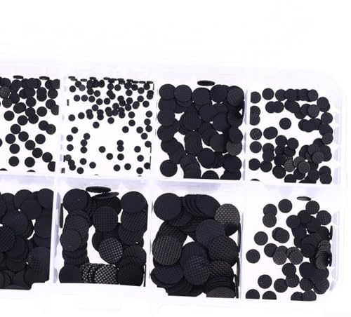 Schwarze leitfähige Silikonpartikel, 500 Stück, Tastatur-Reparaturdichtungen für Fernbedienungen und Tastaturen, mehrere Größen
