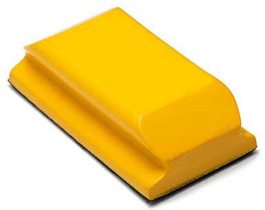 Glass Polish 65x125mm Hand-Held Sanding Block with hook and loop, Hand Sanding Pad - GP15912