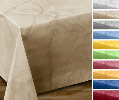 BEAUTEX Wachstuchtischdecke Marmor eckig 140x220 abwaschbar fleckabweisend | wasserundurchlässig, pflegeleicht, strapazierfähig, zuschneidbar, edle Optik, ideal für Esszimmer, Garten und Balkon