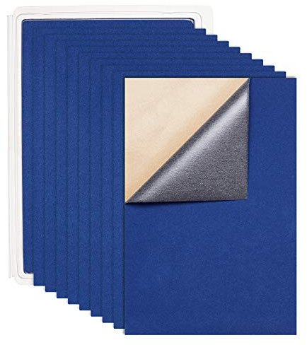 BENECREAT 20PCS Velvet (Marine Blue) Stoff Klebrige Rückseite Klebstoff A4 Blatt (21 x 30 cm), selbstklebend, langlebig und wasserdicht, vielseitig verwendbar, ideal für Kunst und Handwerk
