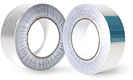 Ruban Adhésif en Aluminium perforé - Pour Sceller les Plaques en Polycarbonate - Empêche la poussière et l'humidité de pénétrer - 62 mm x 50 ml - IRONLUX