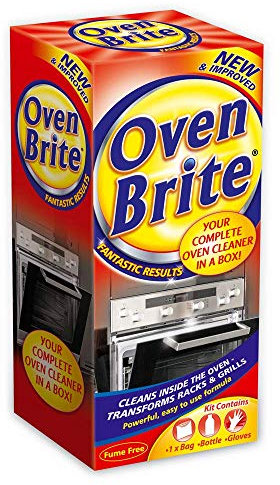 oven brite 2 X 500ML - Bottle Bag & Gloves Included - Complete Oven Cleaner 2-Pack