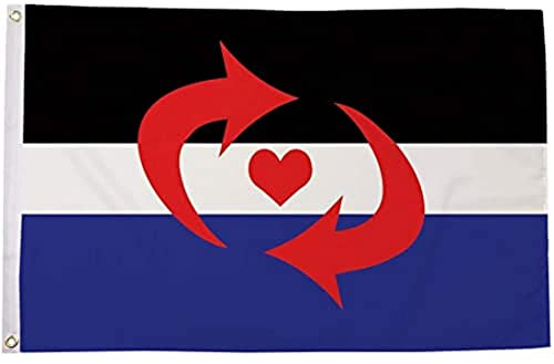 AZ FLAG - Drapeau Fierté échangiste - 150x90 cm - Drapeau Lgbt - Libertin - Échangisme 100% Polyester Avec Oeillets Métalliques Intégrés - Pavillon 110 g