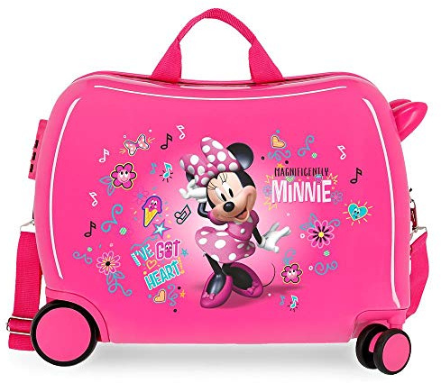 Disney Minnie Stickers Kinder-Koffer Rosa 50x38x20 cms Hartschalen ABS Kombinationsschloss 34L 2,1Kgs 2 Räder Handgepäck