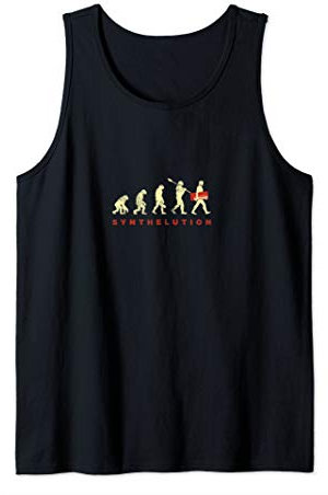 Vintage Synthesizer Evolution Studio Gear Synth DJ Analog Tank Top