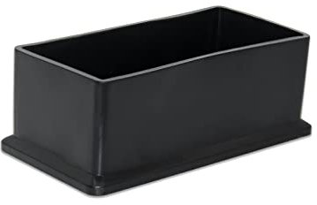Flyshop Lot de 4 Capuchons de Chaise en PVC Anti-Rayures pour Pieds rectangulaires avec OD 1-9/16 x 3-1/8, 40 x 80mm, Noir